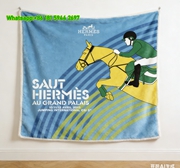 Hermes Luxury Equestrian Flannel Throw Blanket for Wall Decor IMG_5498